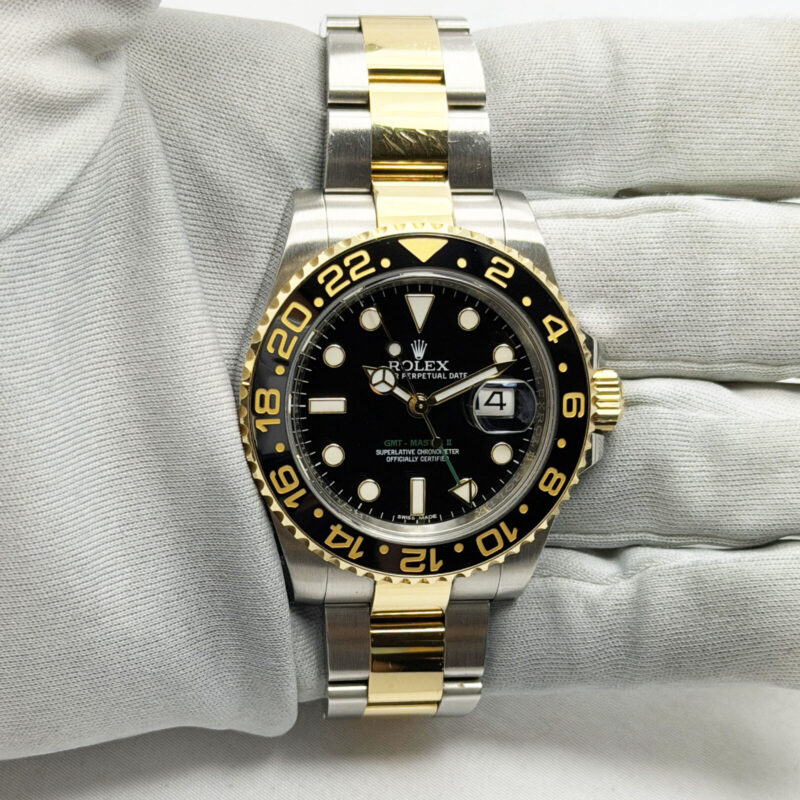 Rolex GMT-Master II 116713LN 40MM Black Dial Oyster Two-Tone 18K Yg