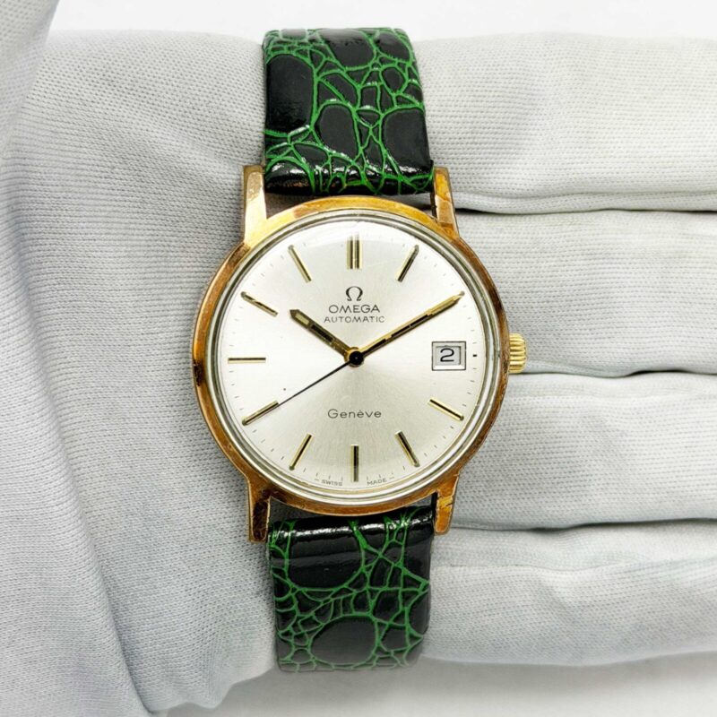 Omega Geneve 166.0163 35MM Silver Dial Steel Gold Plated