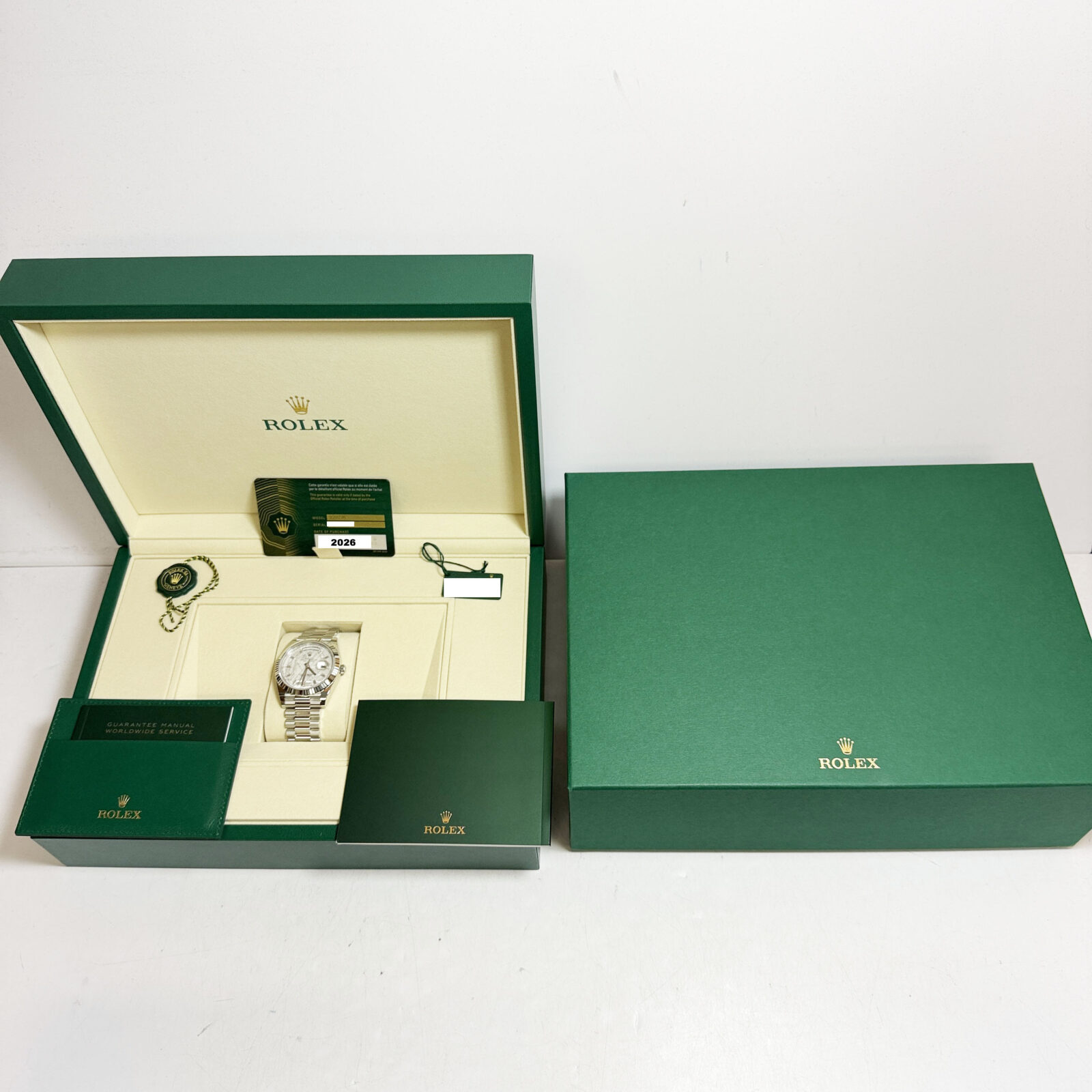 New 2026 Rolex Day-Date 228236 40MM Meteorite Baguette Diamond