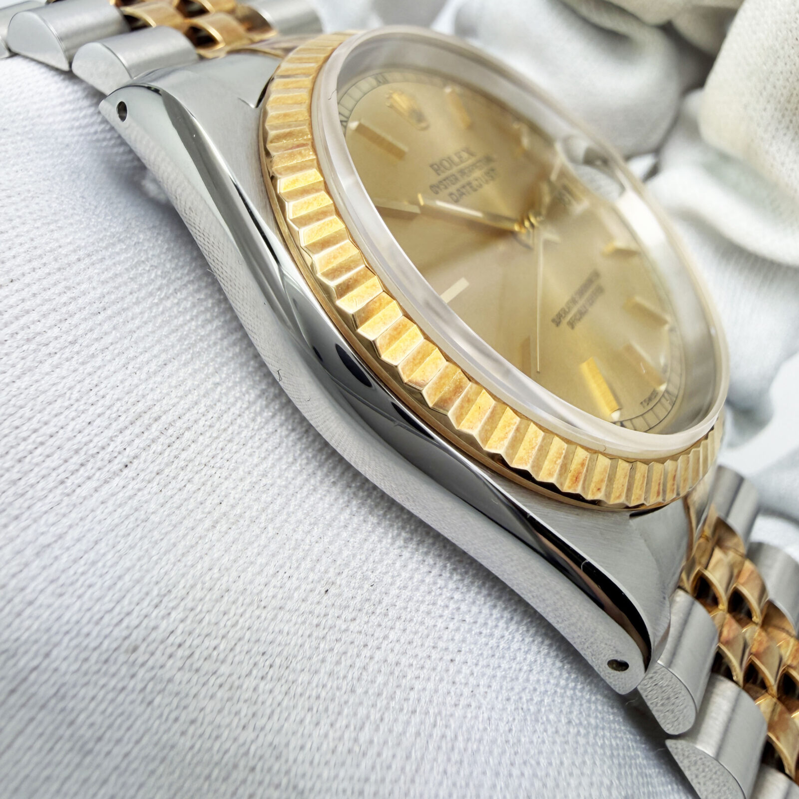 1992 Rolex Datejust 16233 36MM Champagne Jubilee Two-Tone 18K Yg