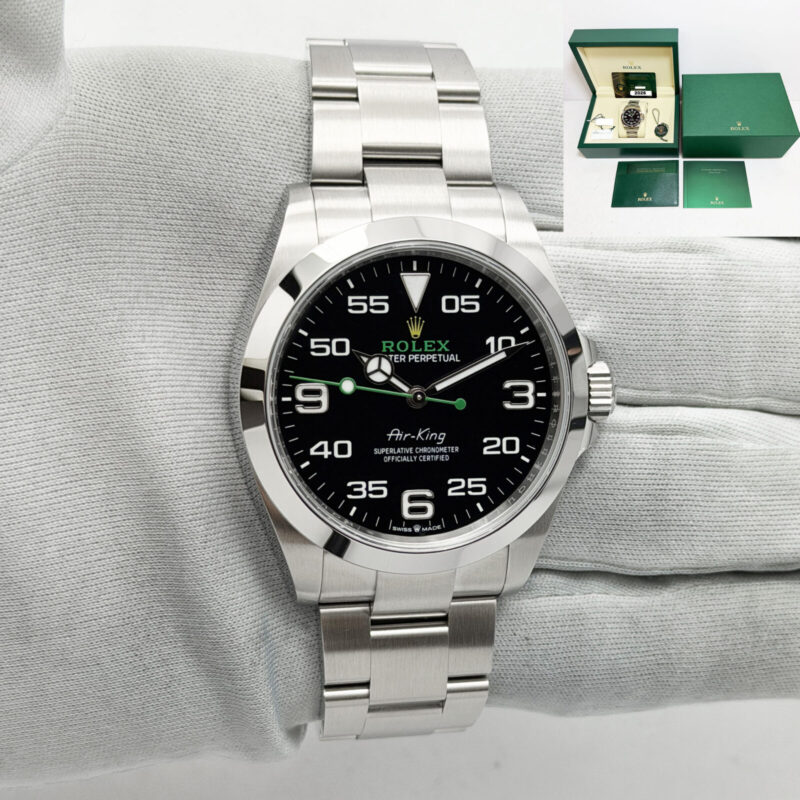 New 2026 Rolex Air King 126900 40MM Black Dial Steel Box Paper