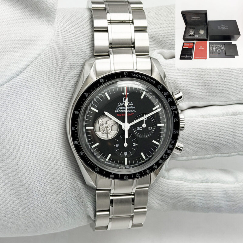 2009 Omega Speedmaster Moonwatch Apollo 11 311.30.42.30.01.002 42MM Black B/p