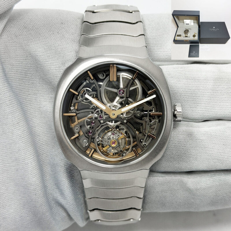 New 2026 H.moser & Cie. Streamliner Tourbillon 6814-1200 40MM Skeleton Steel B/p