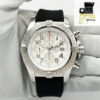 2010 Breitling Super Avenger A13370 48MM White Dial Steel Box Paper