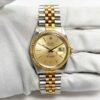 1987 Rolex Datejust 16013 36MM Champagne Fluted Jubilee Two-Tone 18K Yg