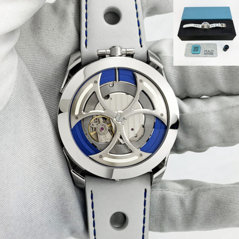 New Mb&f M.a.d. 1 Blue Friends & Tribe Edition 42MM Steel Box Paper