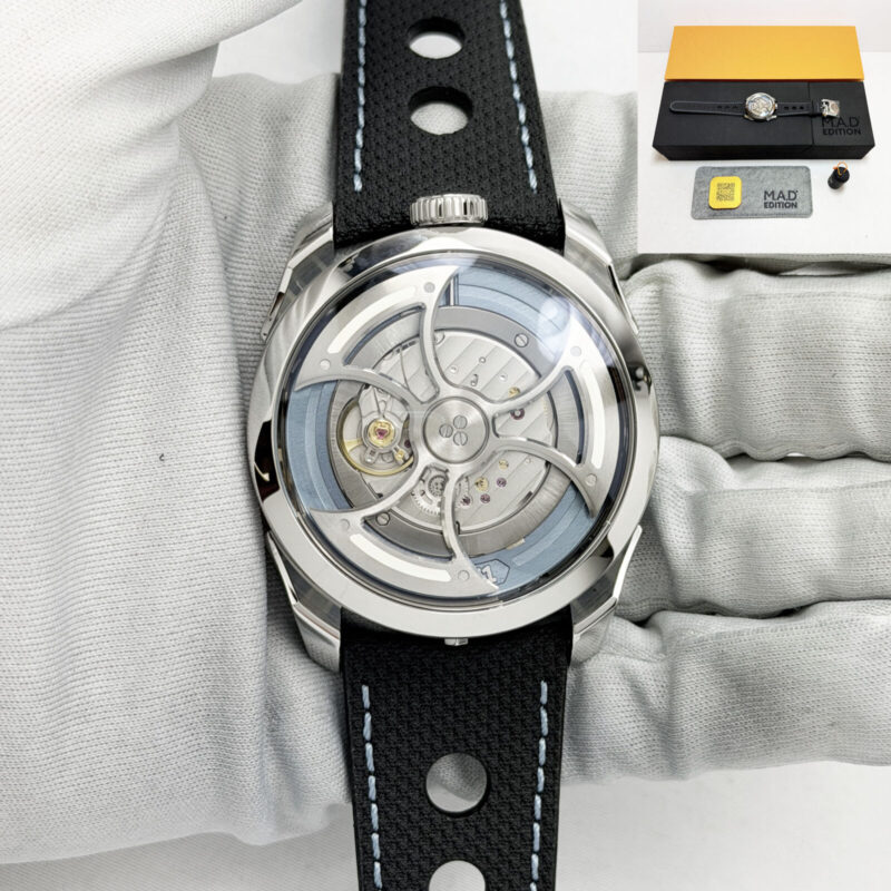 New M.a.d. Editions Mb&f M.A.D.1S Ice Blue Edition 42MM Blue Steel Box Paper