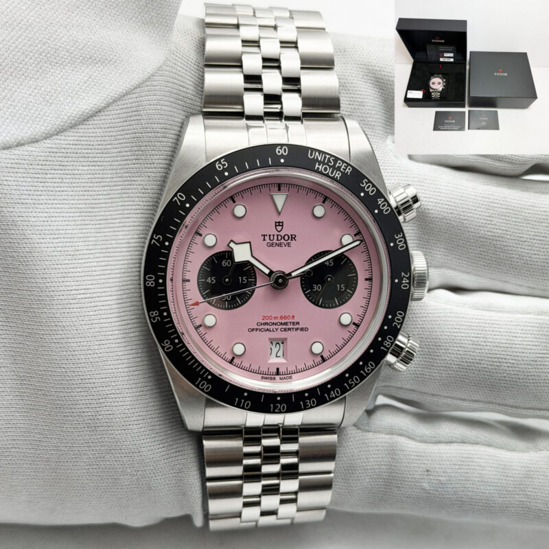 2024 Tudor Black Bay Chronograph 79360N 41MM Pink Dial Steel Box Paper