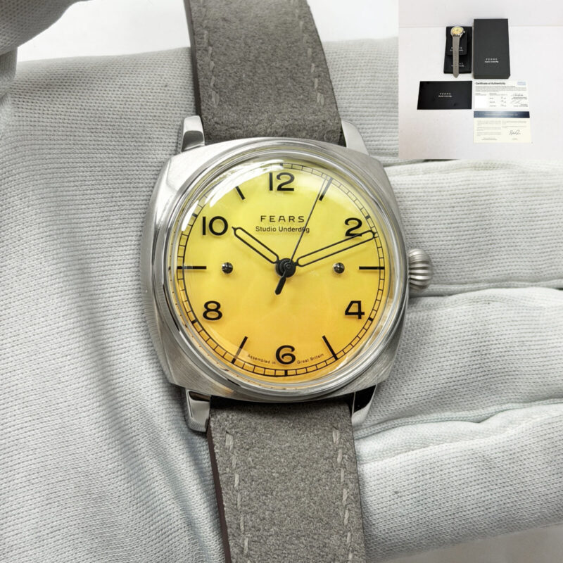 Fears Studio UNDERD0G MIM0SA Yellow Dial Stainless Steel Box Paper