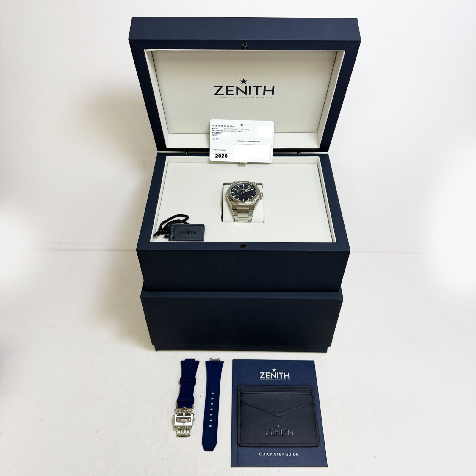 銀杯 New 2026 Zenith Defy Skyline 03.9300.3620/51.I001 41MM Blue Steel