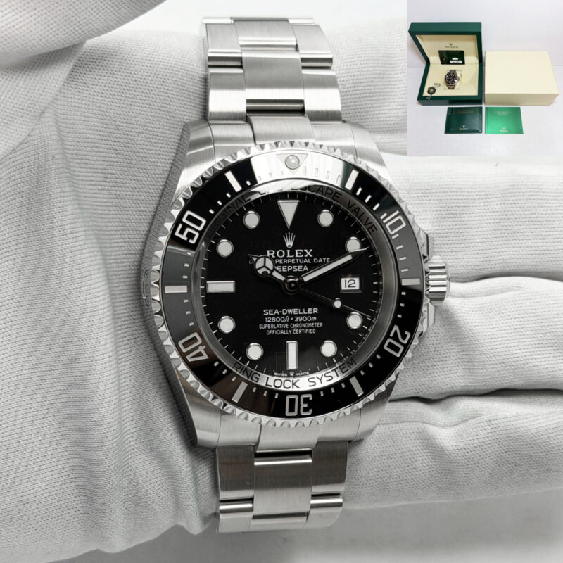 Nos 2021 Rolex Sea-Dweller Deepsea 126660 41MM Black Dial Steel Box Paper