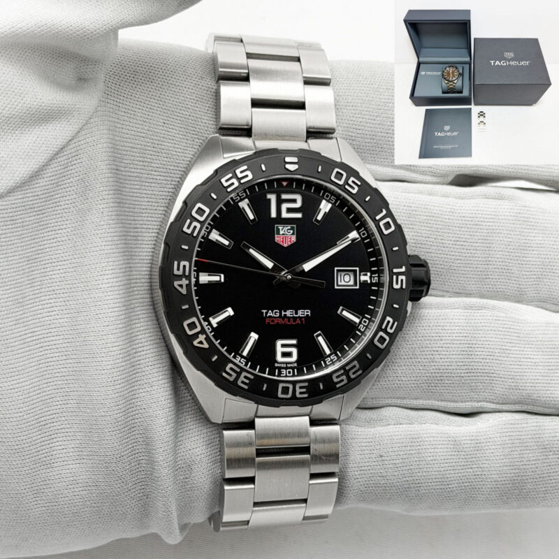 Tag Heuer Formula 1 Date WAZ1110.BA0875 Black Dial Steel Box