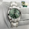 Mint 2025 Rolex Datejust 126300 41MM Mint Green Dial Smooth Oyster Steel B/p