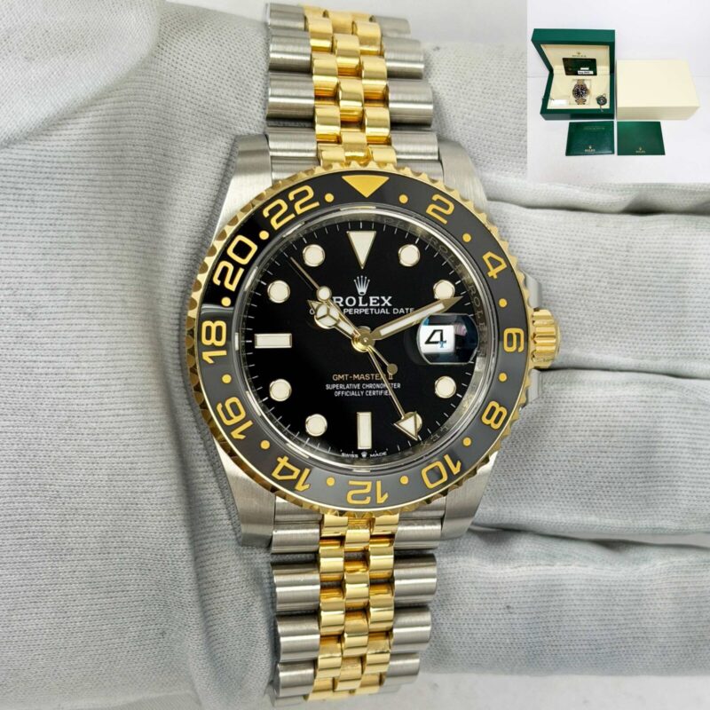 2023 Rolex GMT-Master Zombie 126713GRNR 40MM Black Two-Tone 18K Yg Jubilee B/p