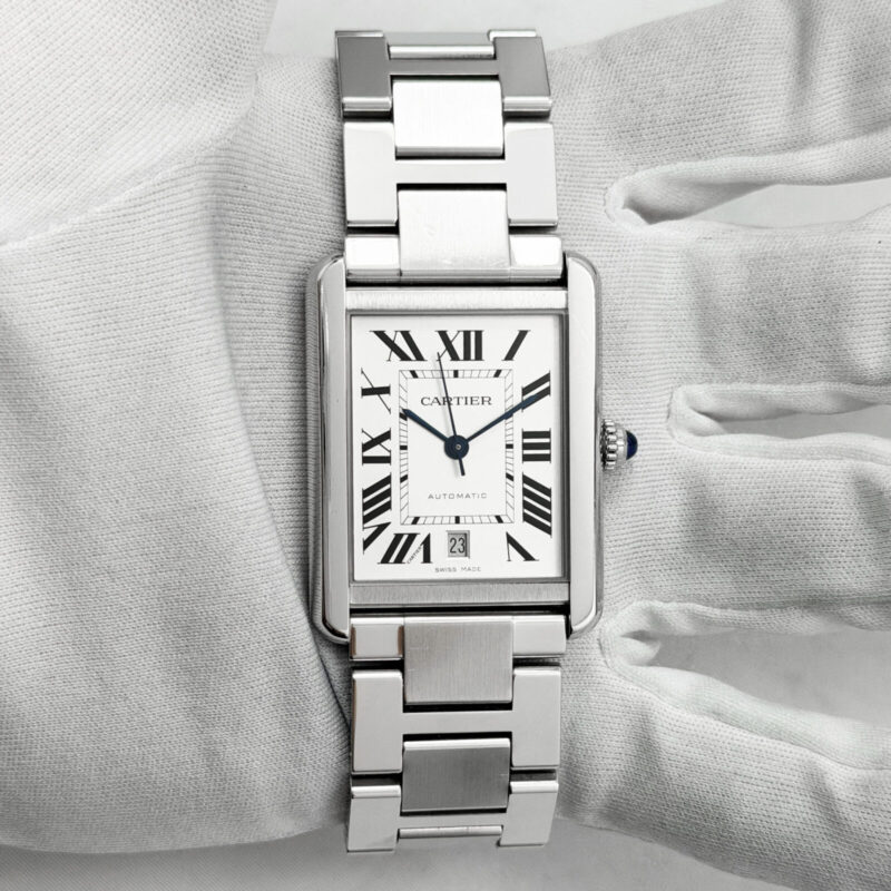Cartier Tank Solo Xl W5200028 31X41MM Silver Dial Stainless Steel
