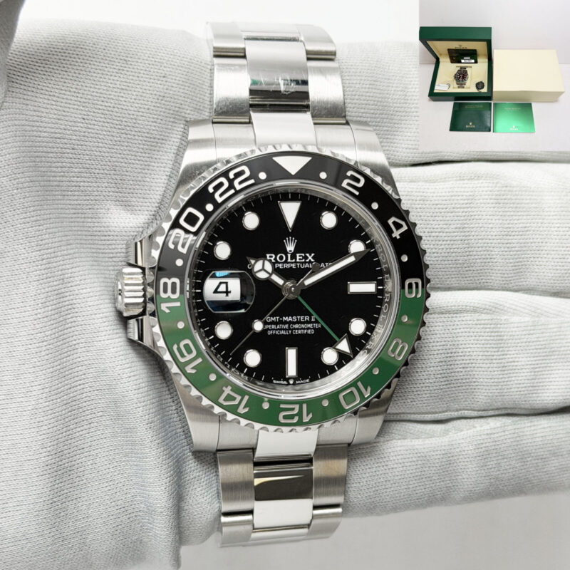 2024 Rolex GMT-Master II Sprite Lefty 126720VTNR Black Dial Steel Box Paper