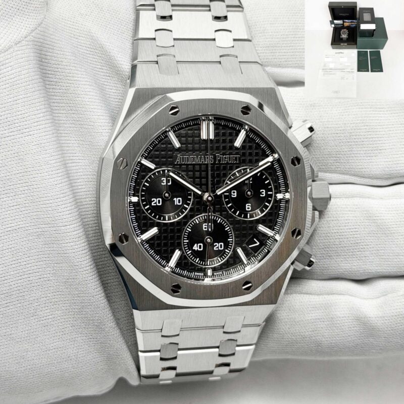 Audemars Piguet Royal Oak 50TH Anniversary 26240ST 41MM Black Dial Box Paper