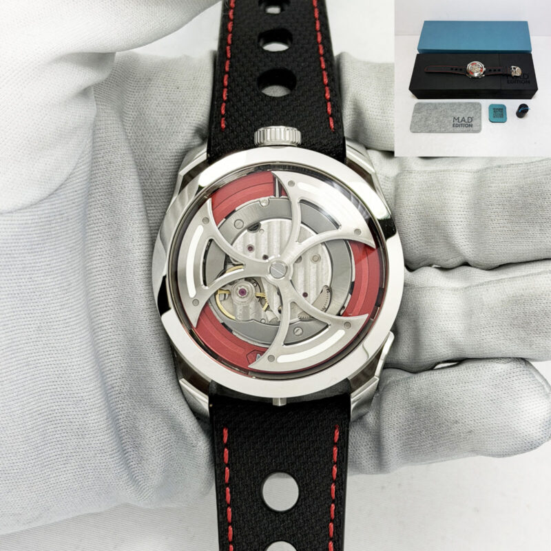 New Mb&f M.a.d. 1 Red Edition Red Dial Steel Box Paper