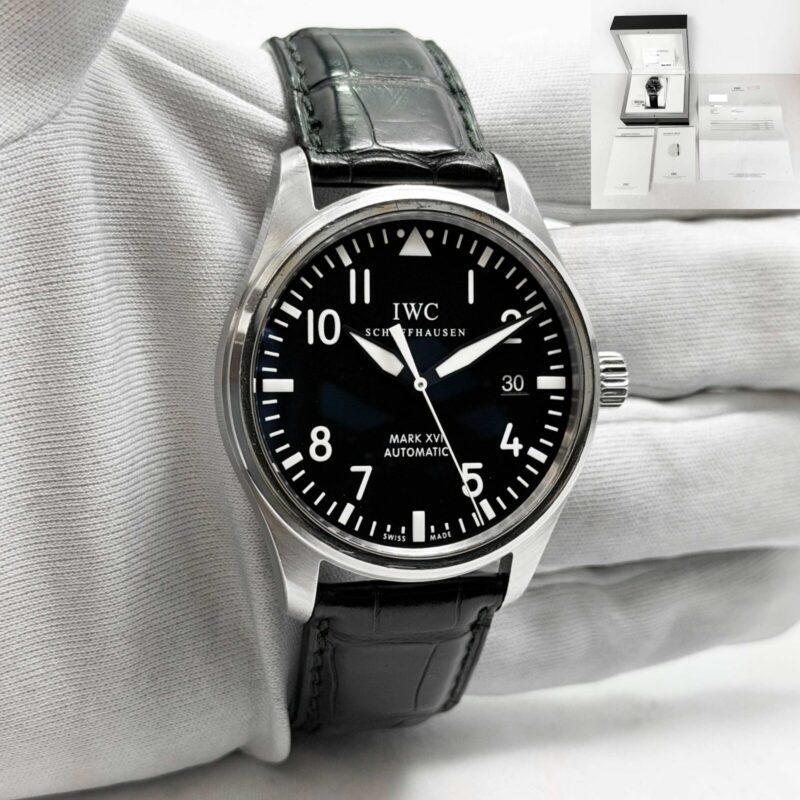 2012 IWC Pilot Mark Xvi IW325501 39MM Black Dial Steel Box Paper
