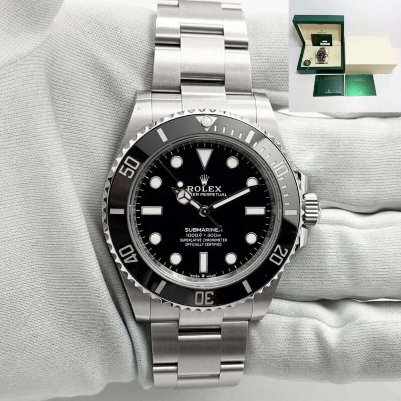 Like-New 2025 Rolex Submariner No Date 124060 41MM Black Steel Box Paper