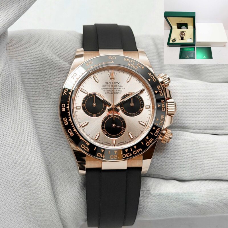 2024 Rolex Daytona 126515LN 40MM Soundest Dial 18K Everose Gold Oysterflex B/p