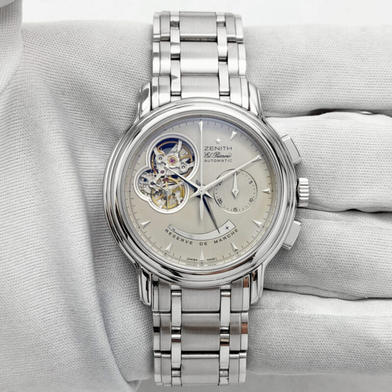 Zenith El Primero Chronomaster T Open 03.0240.4021 40MM Silver Dial Steel