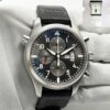 2014 IWC Pilot Double Chronograph IW377805 46MM Grey Steel Box Paper