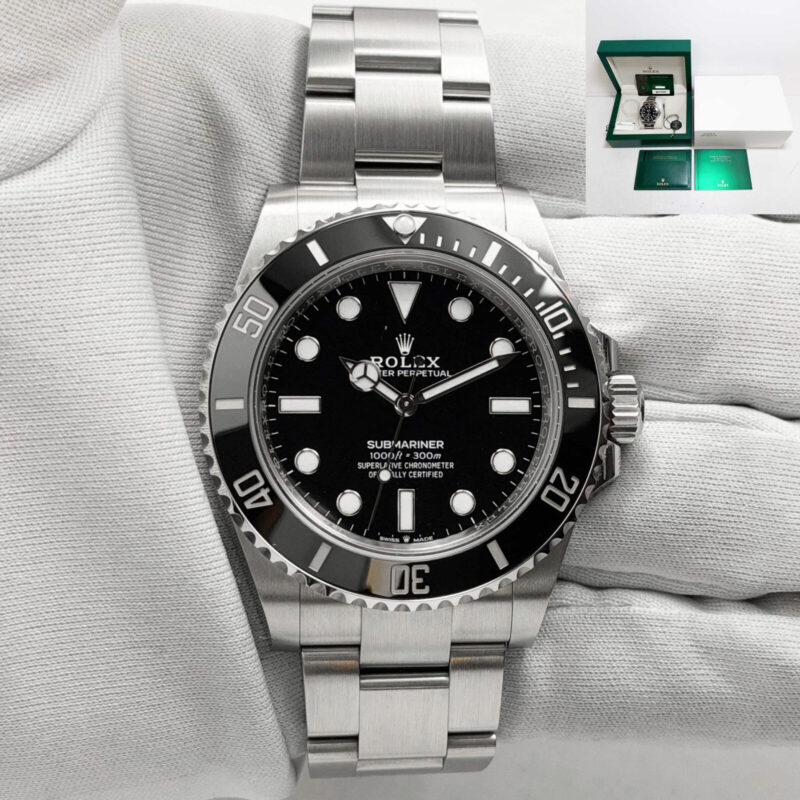 Lnib Unpolished 2023 Rolex Submariner No Date 124060 41MM Black Oyster Steel B/p