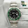 Unpolished 2021 Rolex Submariner Starbucks MK1 126610LV 41MM Black Steel B/p