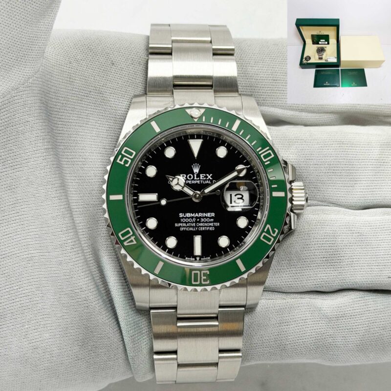 Unpolished 2021 Rolex Submariner Starbucks MK1 126610LV 41MM Black Steel B/p