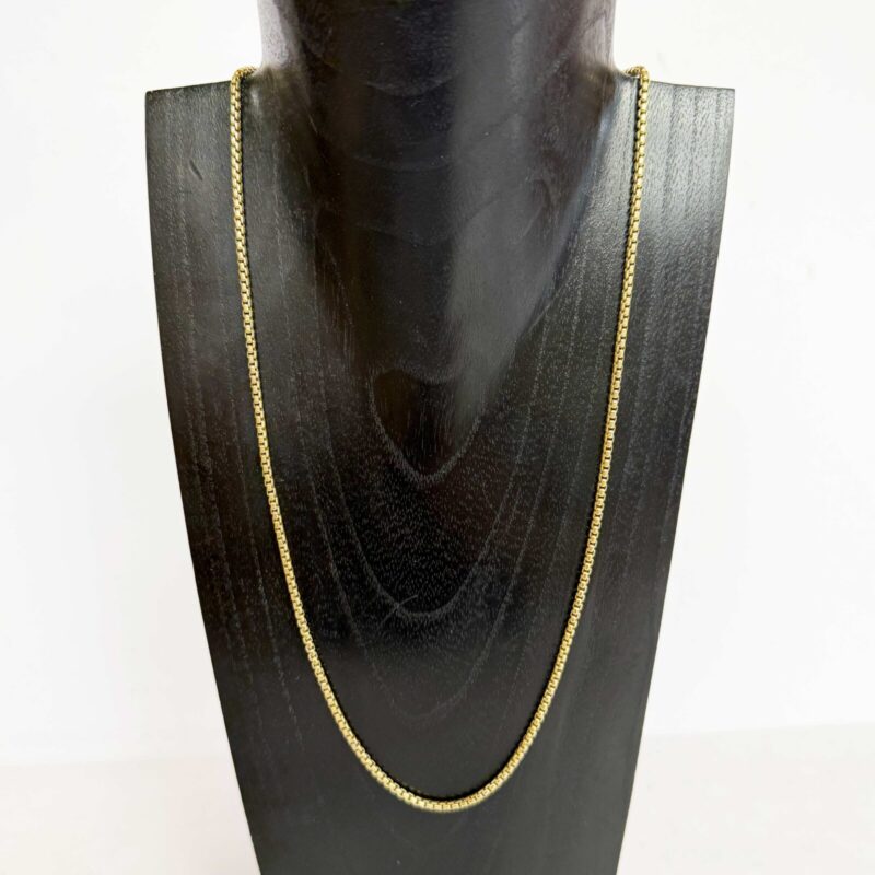 David Yurman Box Chain Necklace 18K Yellow Gold 22" 14.3 Grams