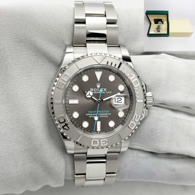 2022 Rolex Yacht-Master 126622 40MM Grey Rhodium Steel Platinum Bezel Box Paper