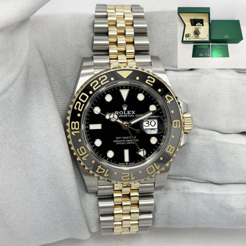 2025 Rolex GMT-Master II Zombie 126713GRNR 40MM Black Two-Tone 18K Yg B/p