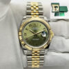 New 2026 Rolex Datejust 126333 41MM Green Roman Fluted Jubilee Two-Tone Yg B/p