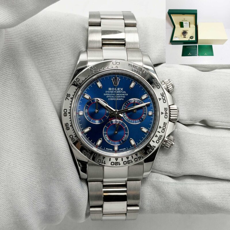 2019 Rolex Daytona 116509 40MM Blue Racing Dial 18K White Gold Box Paper