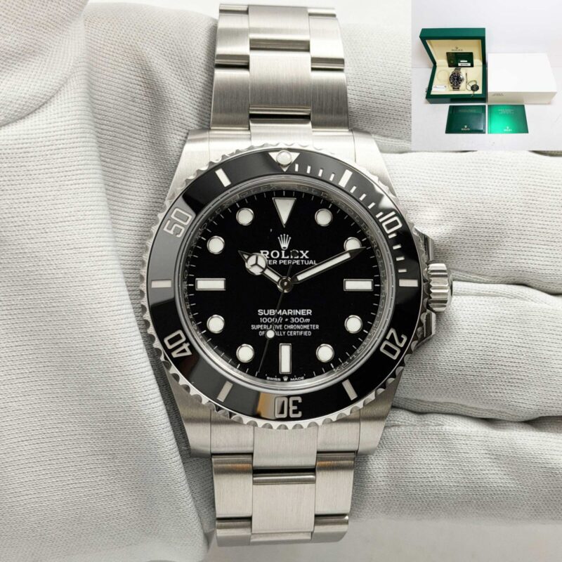 Lnib Unpolished 2023 Rolex Submariner No Date 124060 41MM Black Oyster Steel B/p