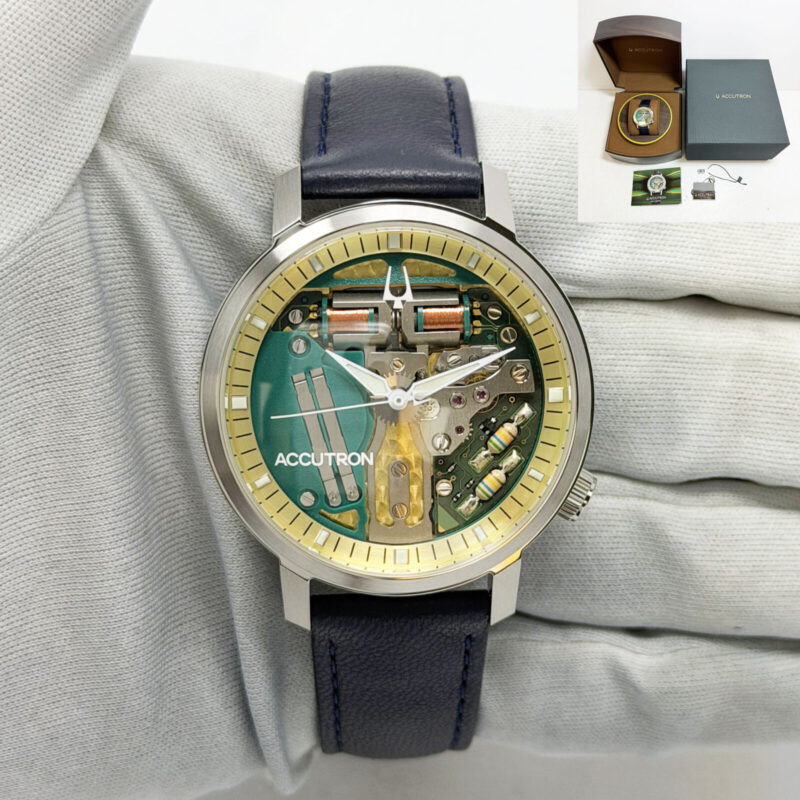 New Bulova Accutron Spaceview 314 Tuning Fork Revival 26A213 39MM Titanium B/p