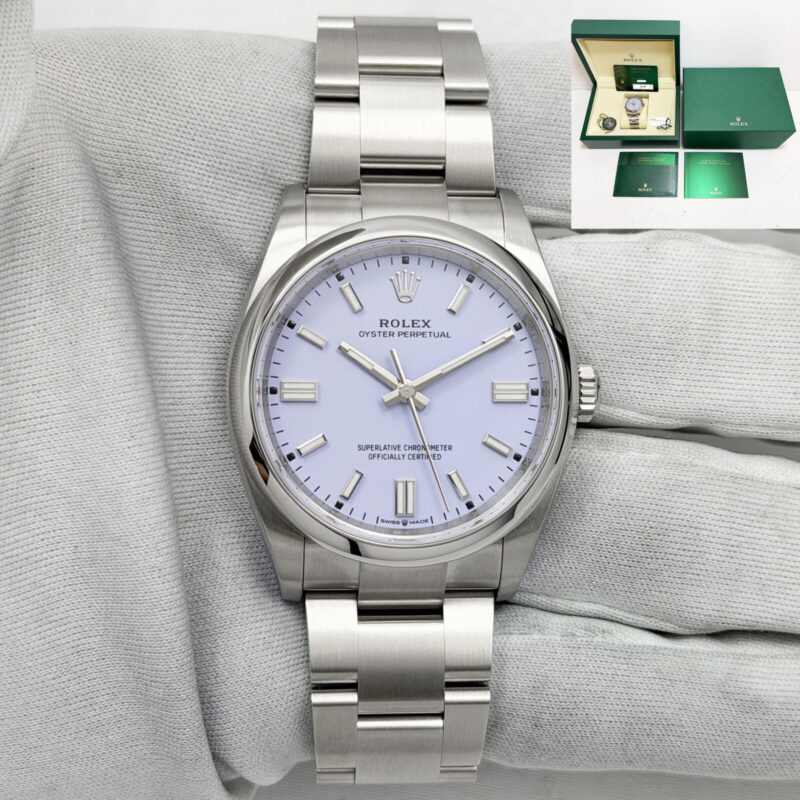 New 2026 Rolex Oyster Perpetual 126000 36MM Lavender Oyster Steel Box Paper