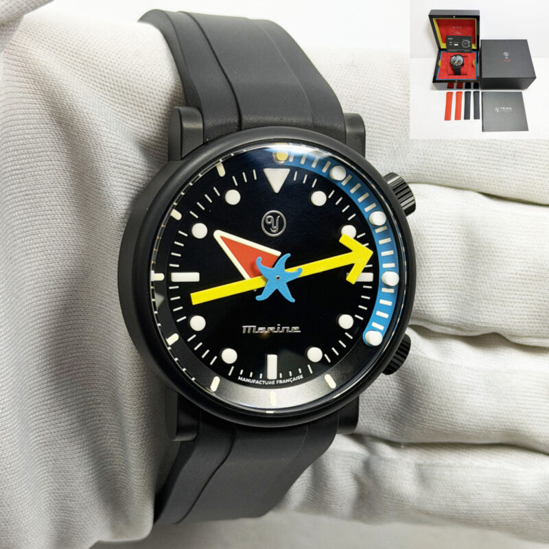 New Yema X Alain Silberstein Limited Edition 40MM Black Titanium Box Paper