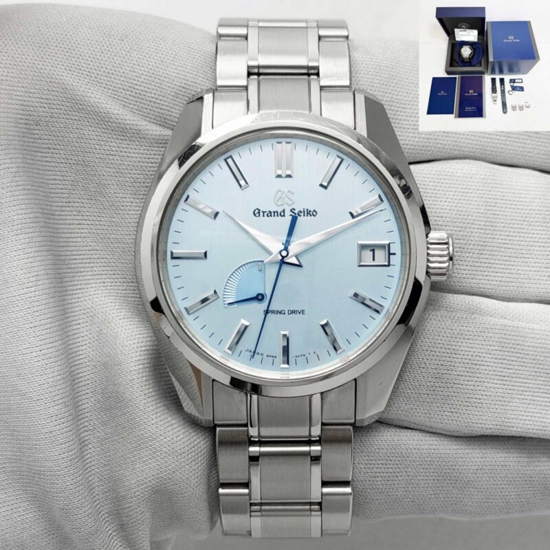 2022 Grand Seiko Heritage Soko Frost SBGA471 40MM Blue Steel Box Paper
