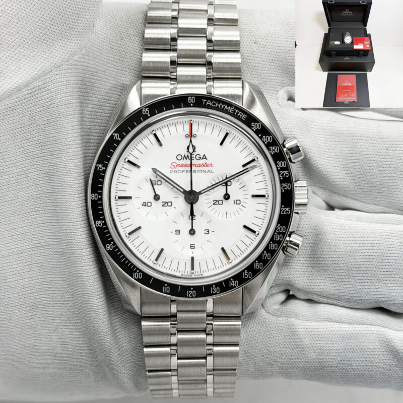 Mint 2025 Omega Speedmaster Moonwatch 310.30.42.50.04.001 42MM White B/p