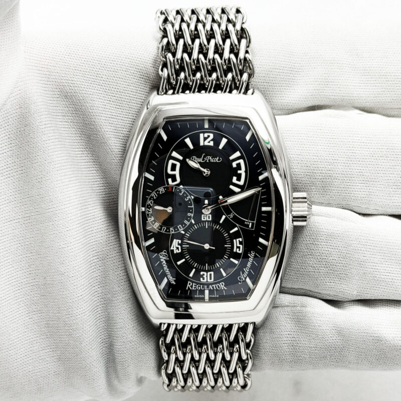 Paul Picot Firshire 3000 0740.S 52X37MM Black Index Dial Steel