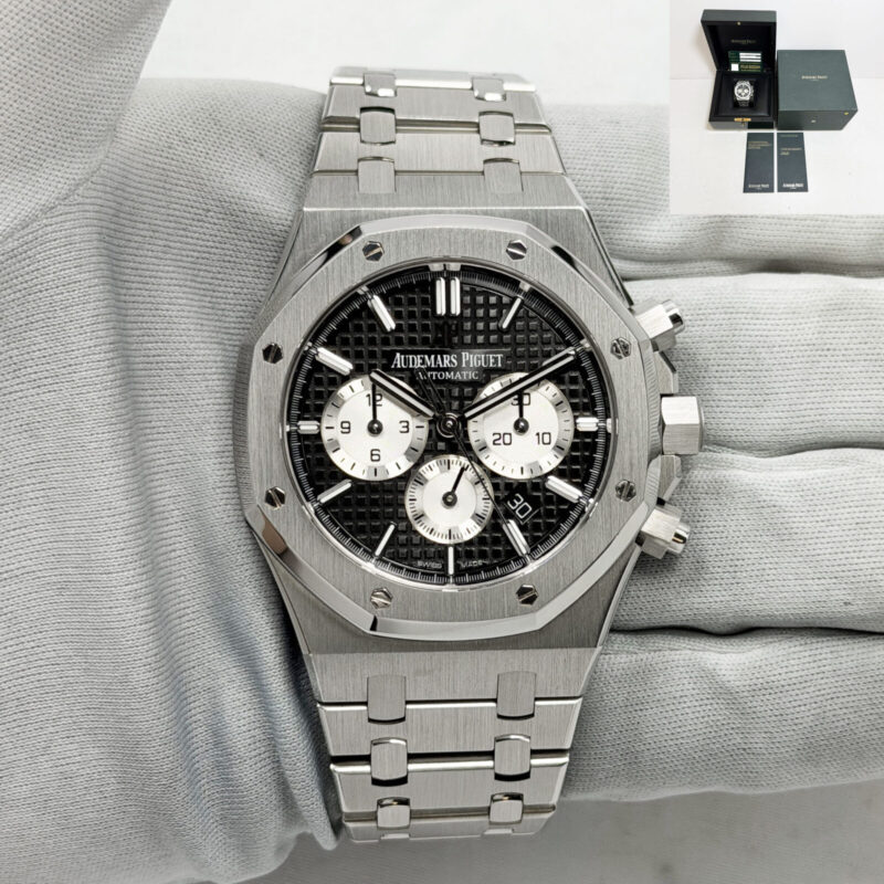 Audemars Piguet Royal Oak Chronograph 26331ST 41MM Black Steel Box Paper