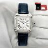 Cartier Santos Dumont Quartz WSSA0086 38X27.5MM Silver Dial Steel Box Paper