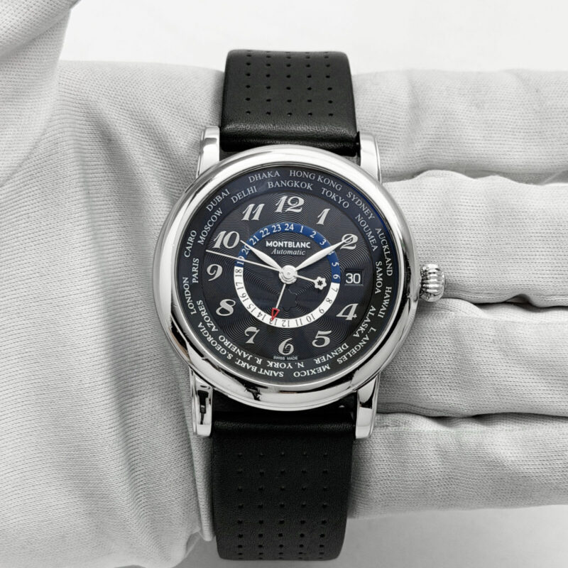 Montblanc Star World-Time GMT 109285 42MM Black Dial Steel