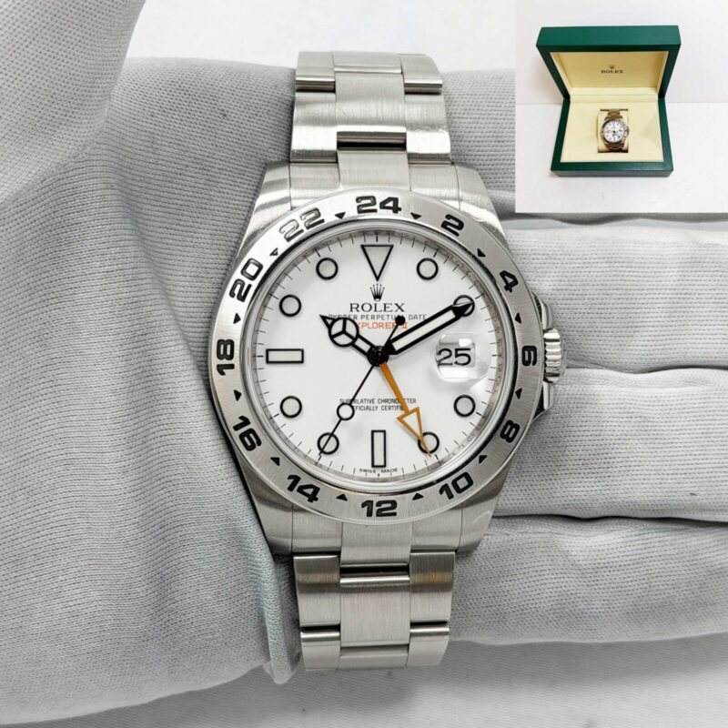 Rolex Explorer II 216570 42MM White Polar Dial Oyster Steel Box