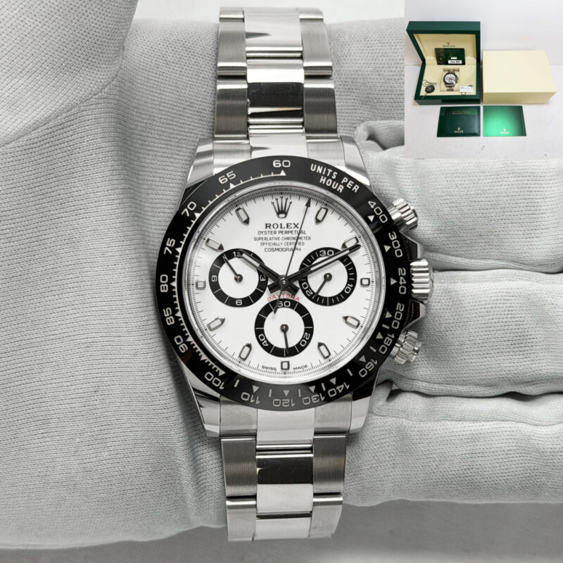 2021 Rolex Daytona Panda 116500LN 40MM Oyster White Steel Box Paper