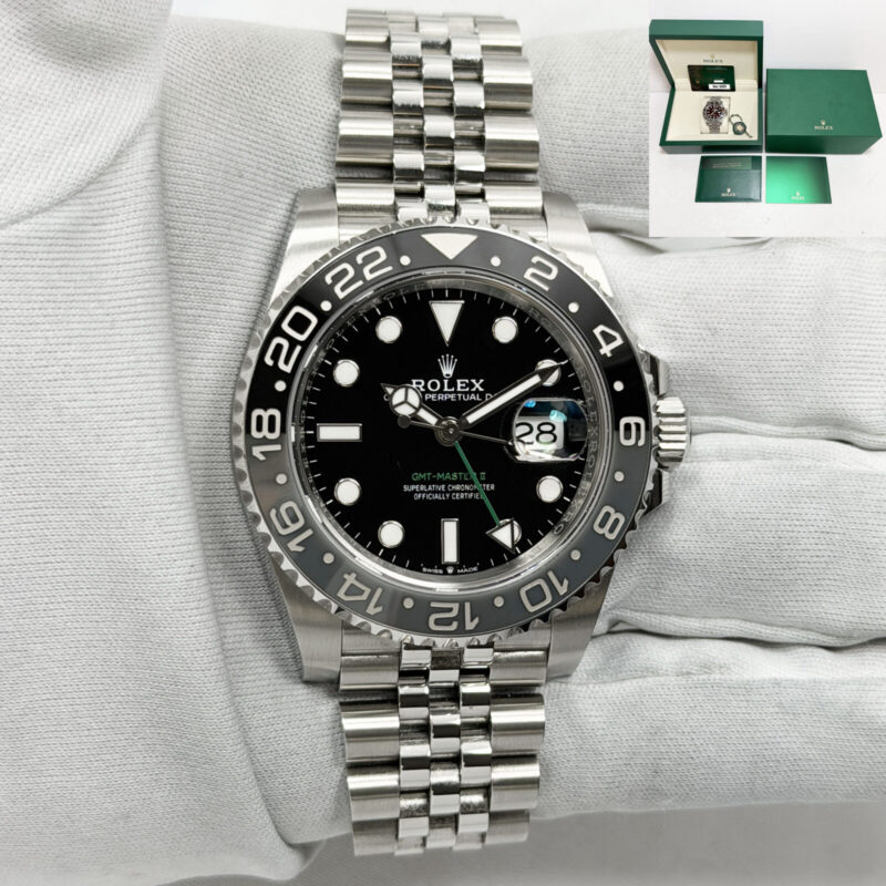 2025 Rolex GMT-Master II Bruce Wayne 126710GRNR 40MM Black Steel Box Paper