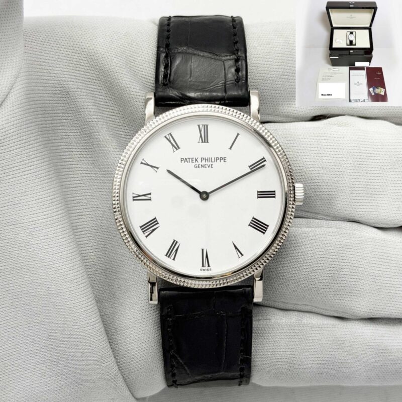 2003 Patek Philippe Calatrava 5120G-001 35MM White 18K White Gold Box Paper
