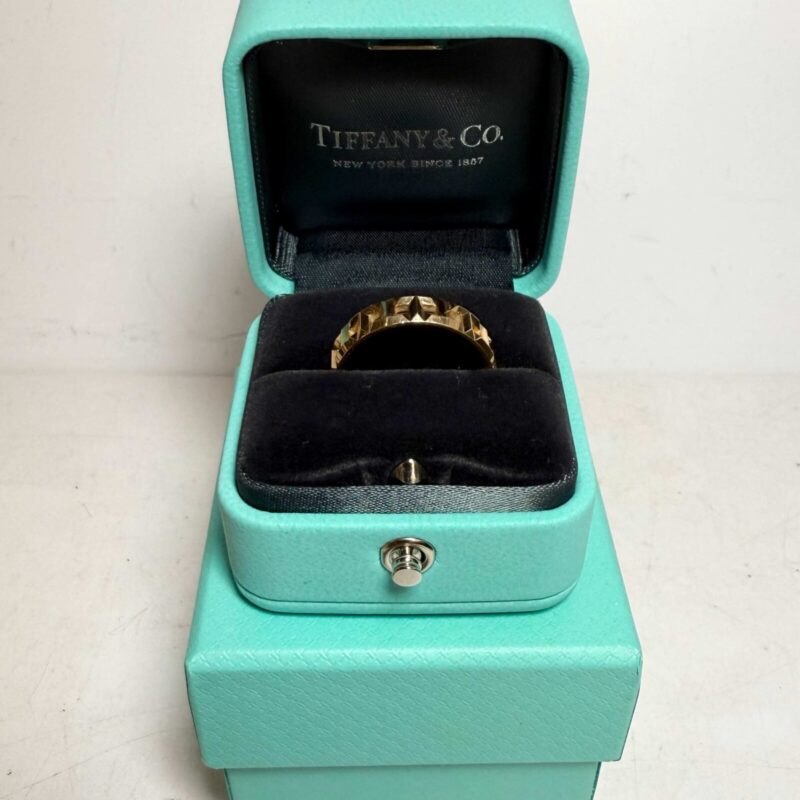 Tiffany & Co T True 18K Yellow Gold Ring 5.7G 5.5MM Size 9 Tiffany Box